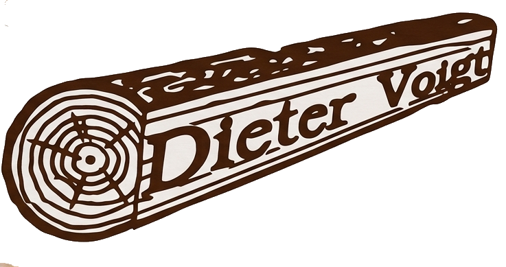 gezeichneter Baumstamm mit Schriftzug - Firmenlogo ›Dieter Voigt‹