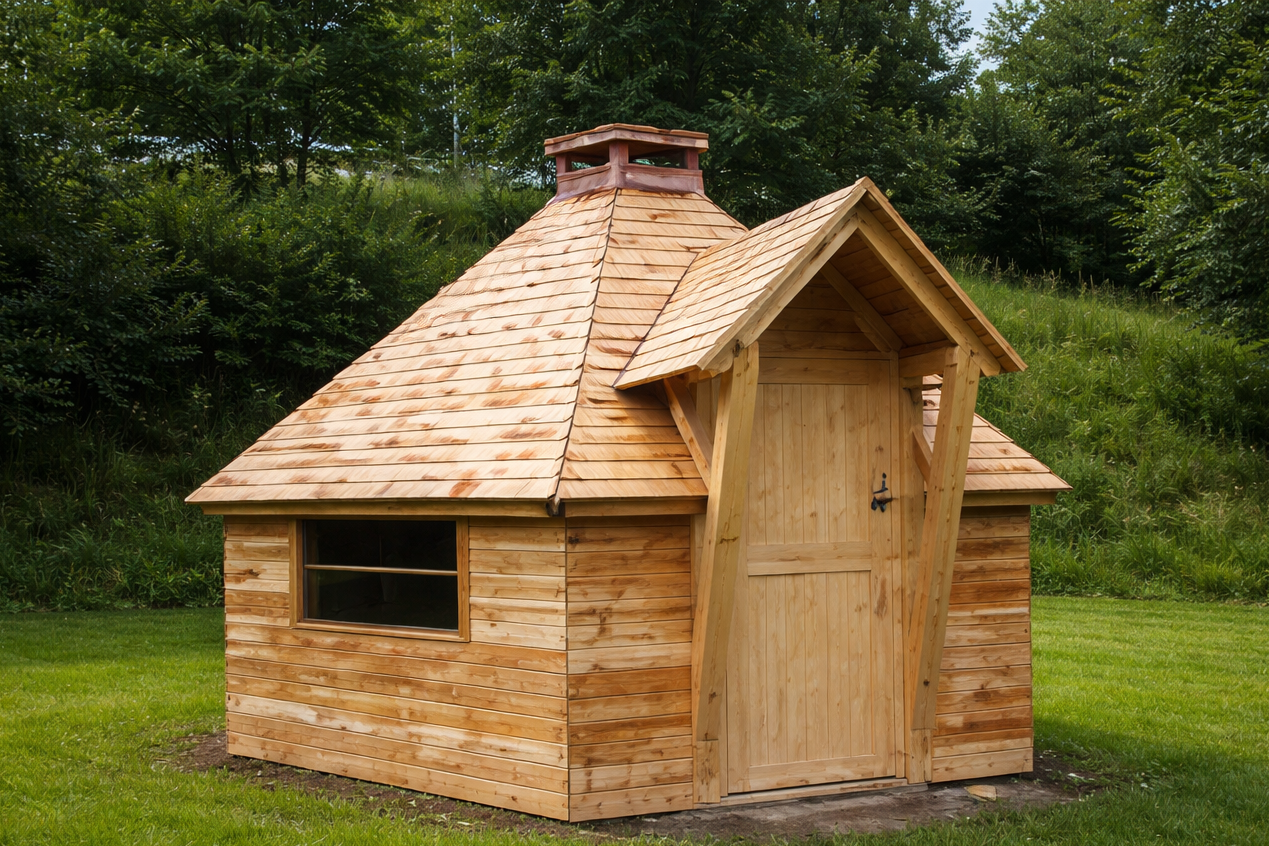Grillkota aus Holz